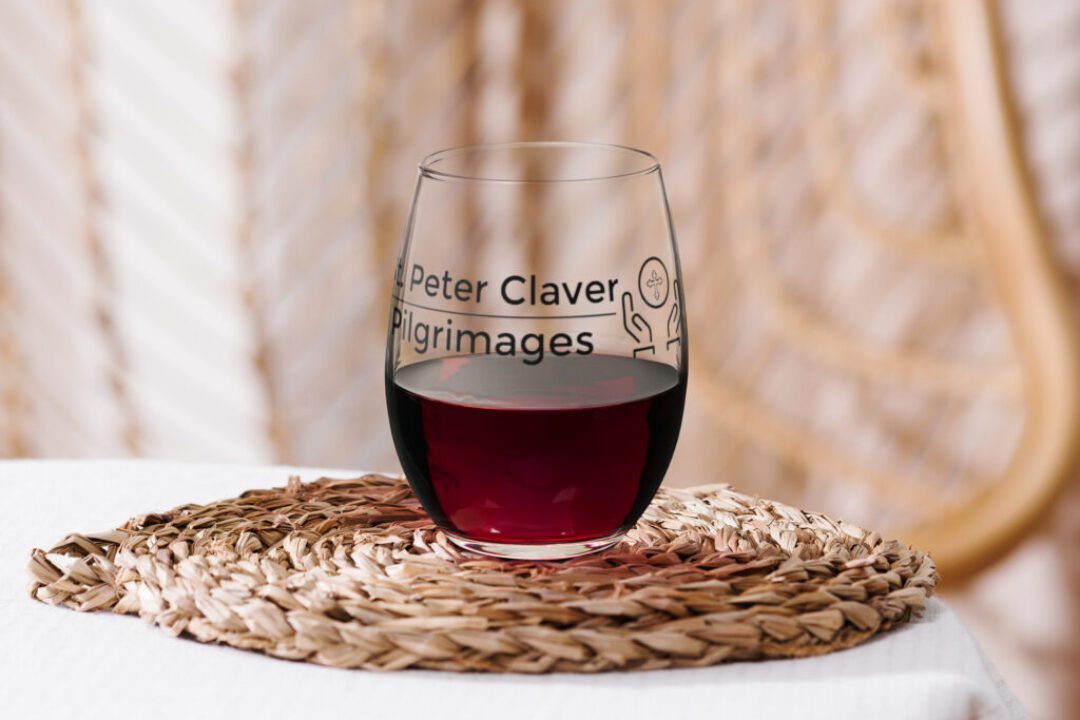St Peter Claver Pilgrimages Commemerative Wine Glass